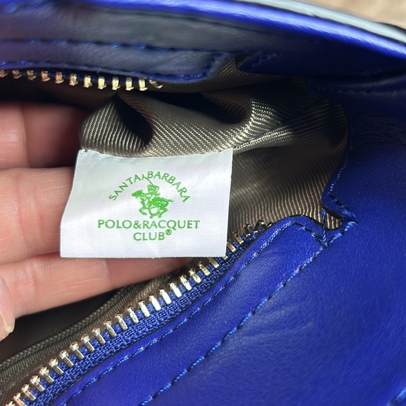 Santa Barbara Polo & Racquet Club Blue Leather bag/purse - Picture 10 of 15
